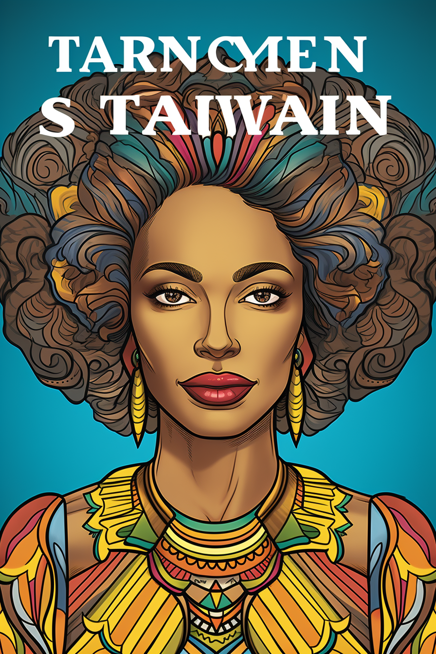 Coloring book cover featuring an African American woman