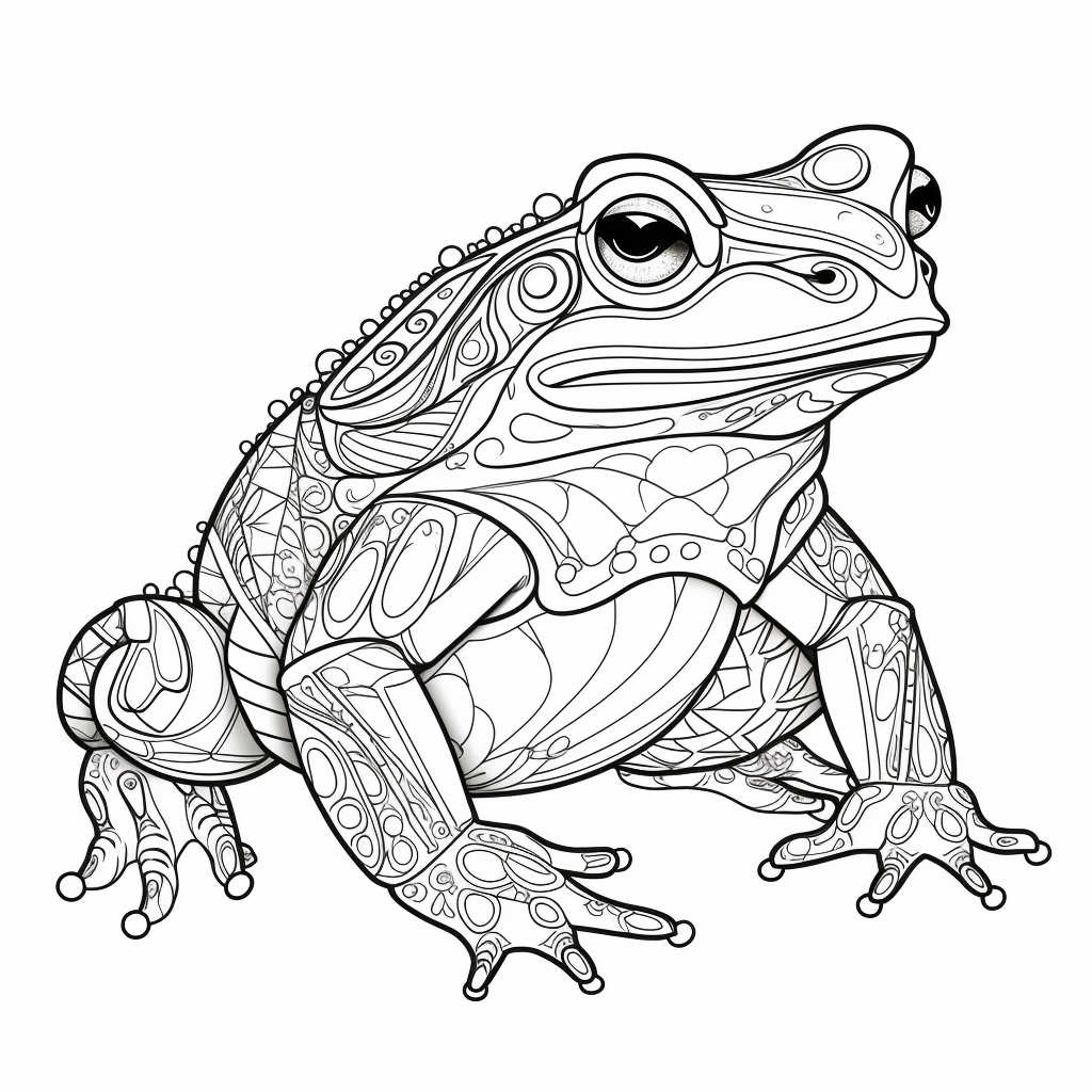 African Bullfrog in Black and White