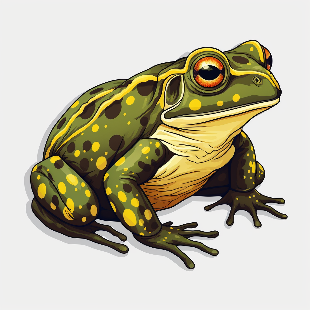 African Bullfrog Graphic Vinyl Cut Sticker