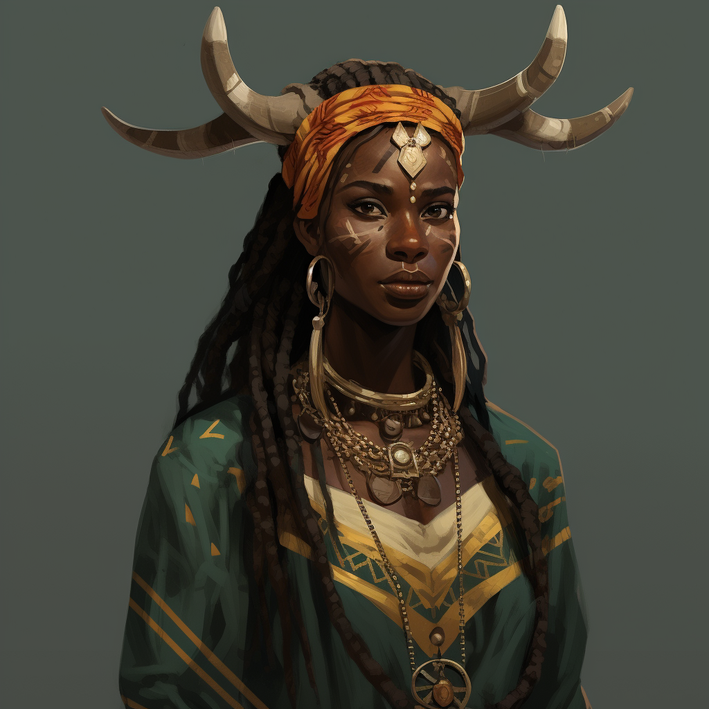 African-inspired Hexblood Rogue with Antlers