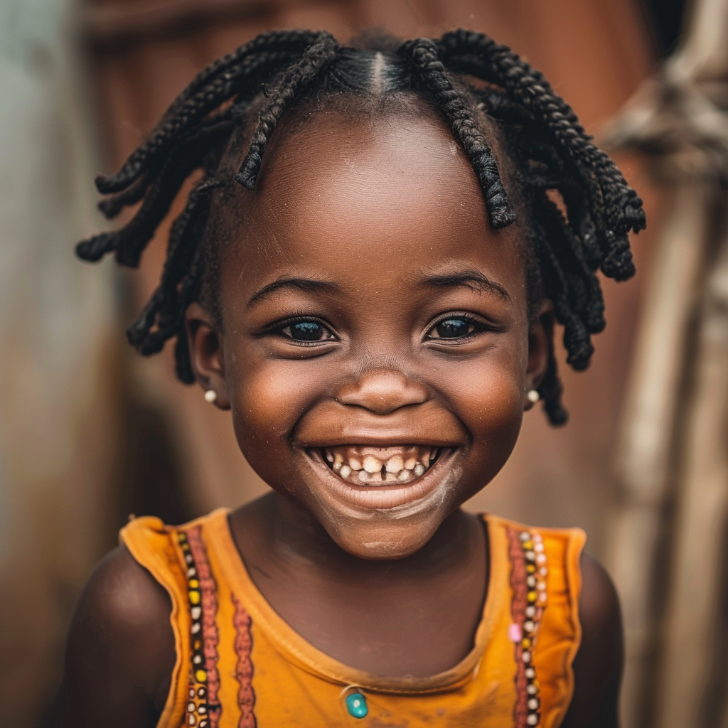 Smiling African child portrait