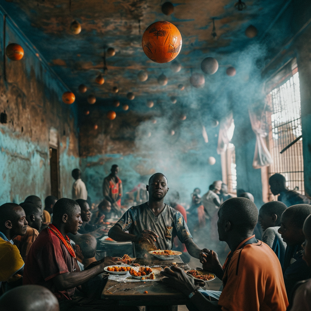 African Nation Cup Juggling Restaurant