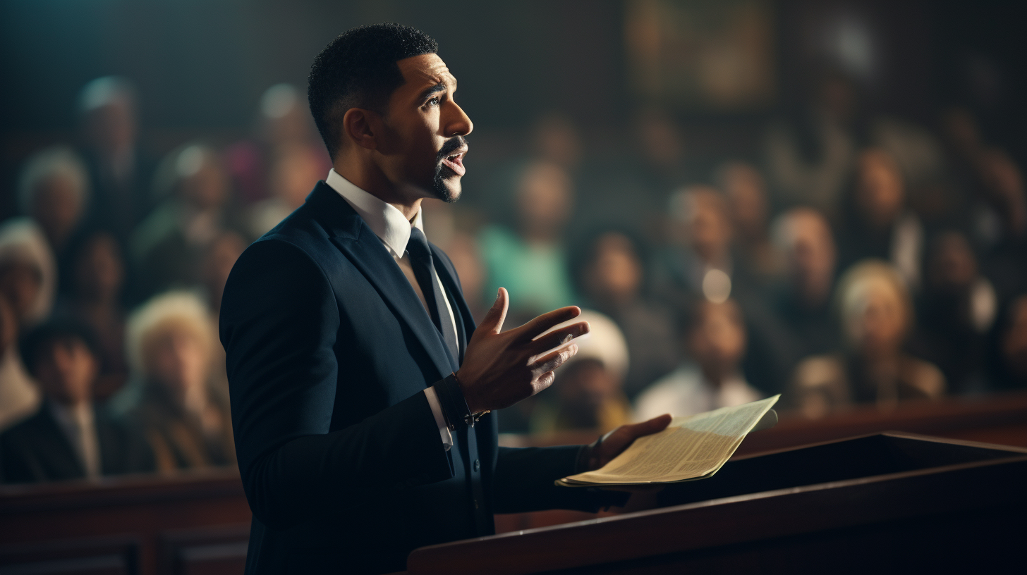 African Pastor Preaching Bible