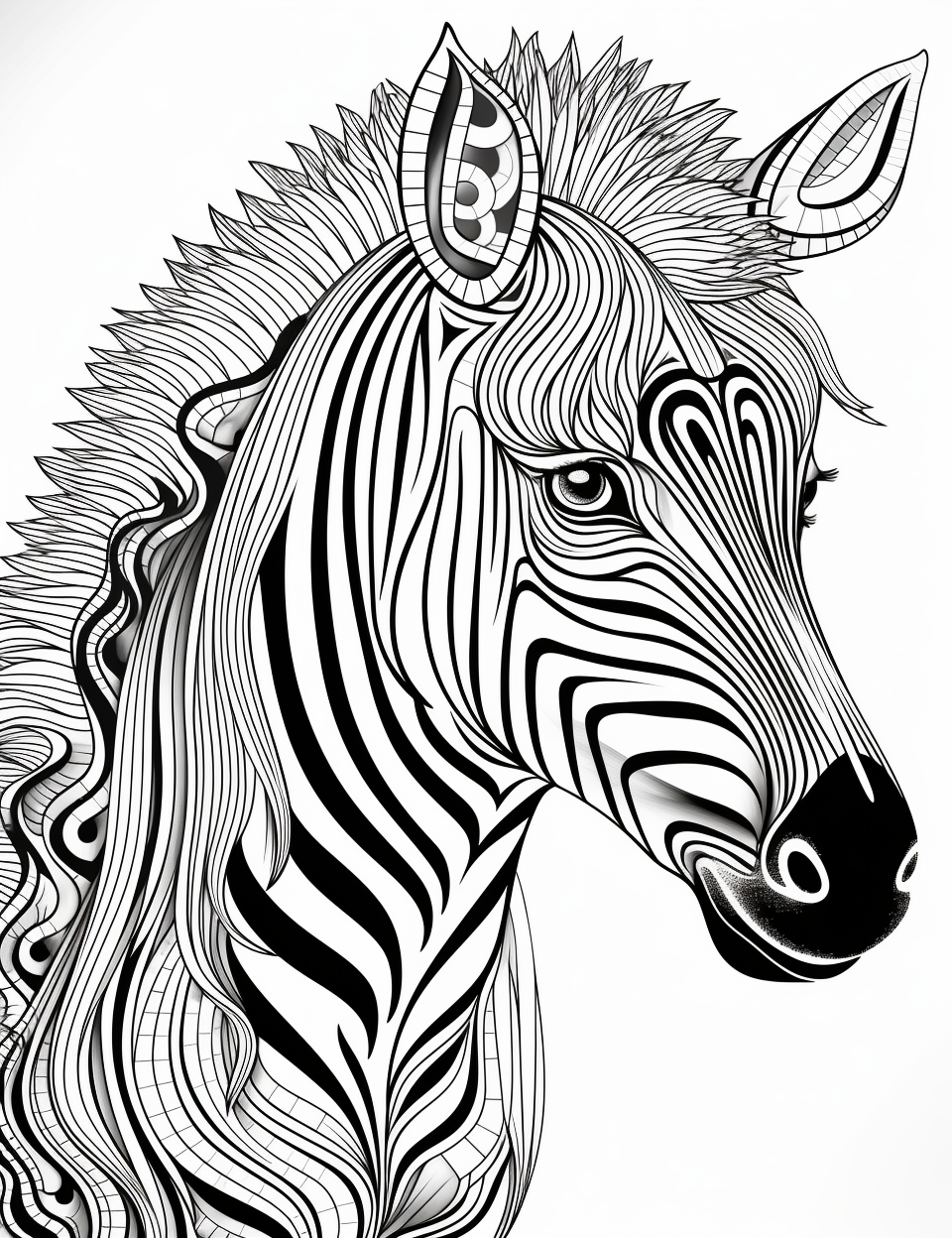 Coloring page of African wildlife