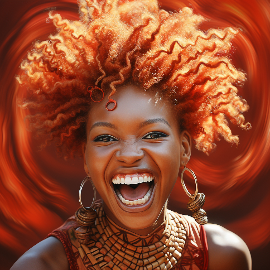 Smiling African Zulu Girl with Perfect Lips