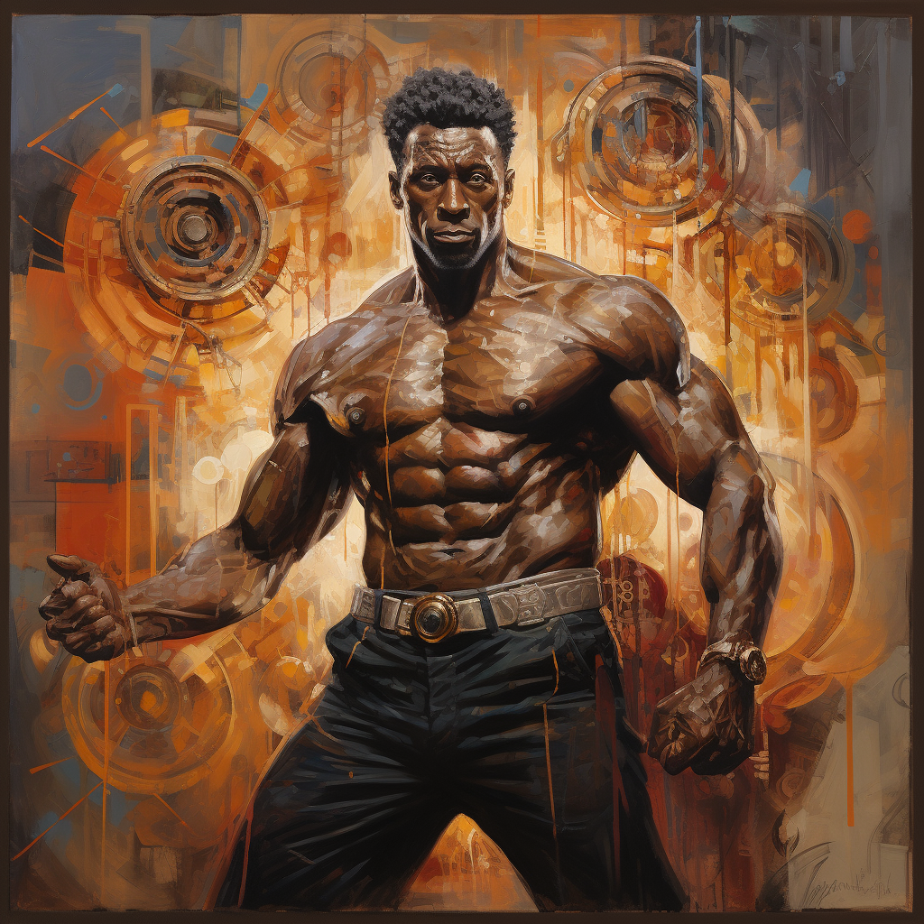 African-American Art with Muscular Dr. Who