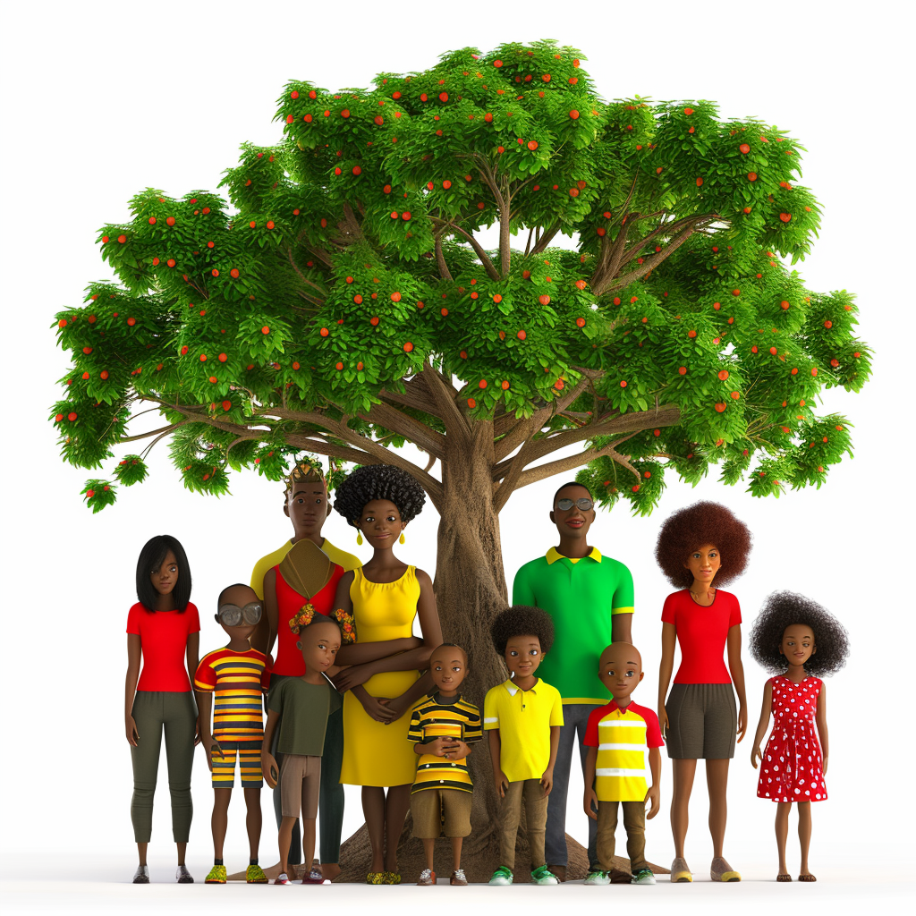 diverse African American family tree