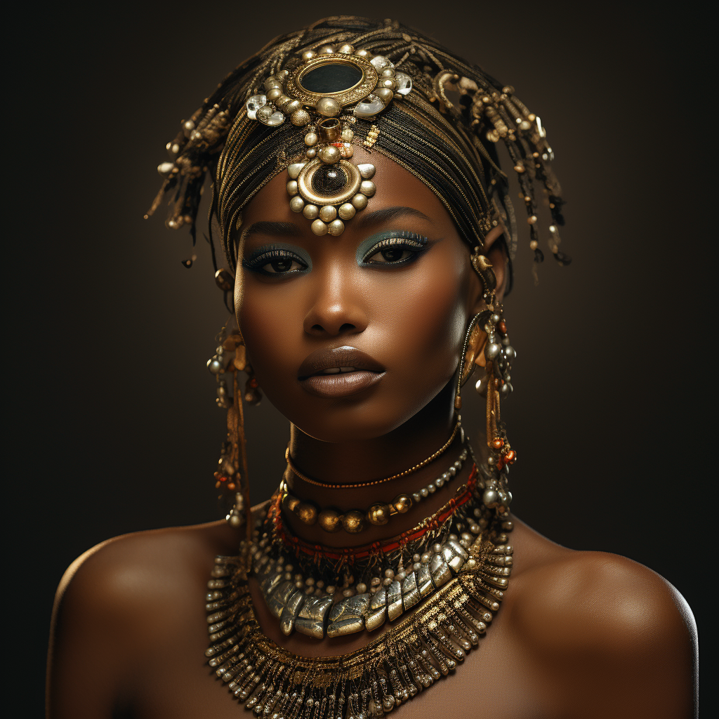 Beautiful African American Jewellery Model