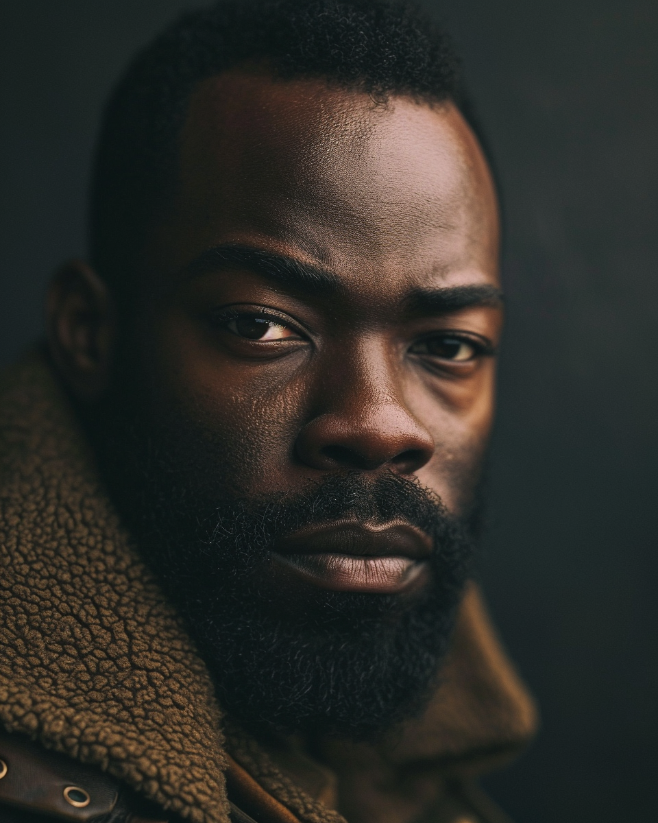 African American man with subtle smile