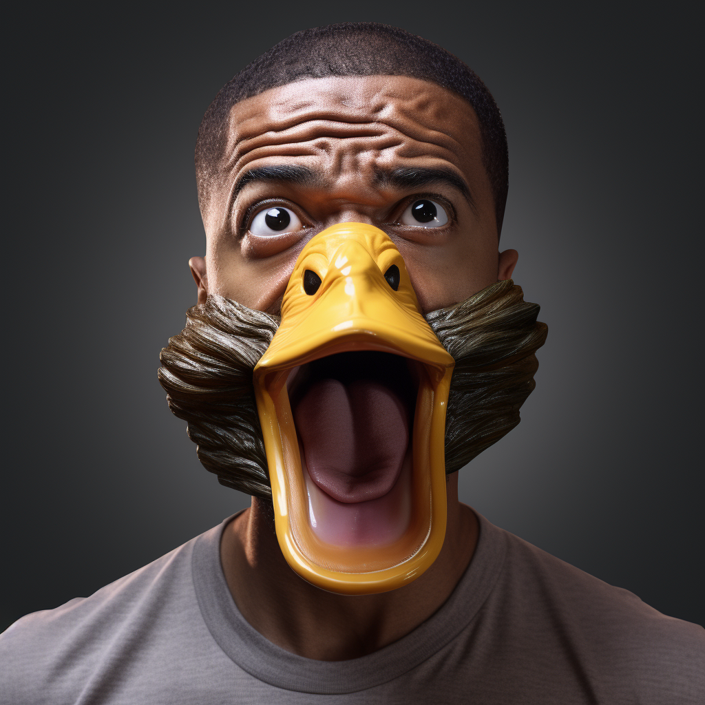 African American man with duck taped mouth