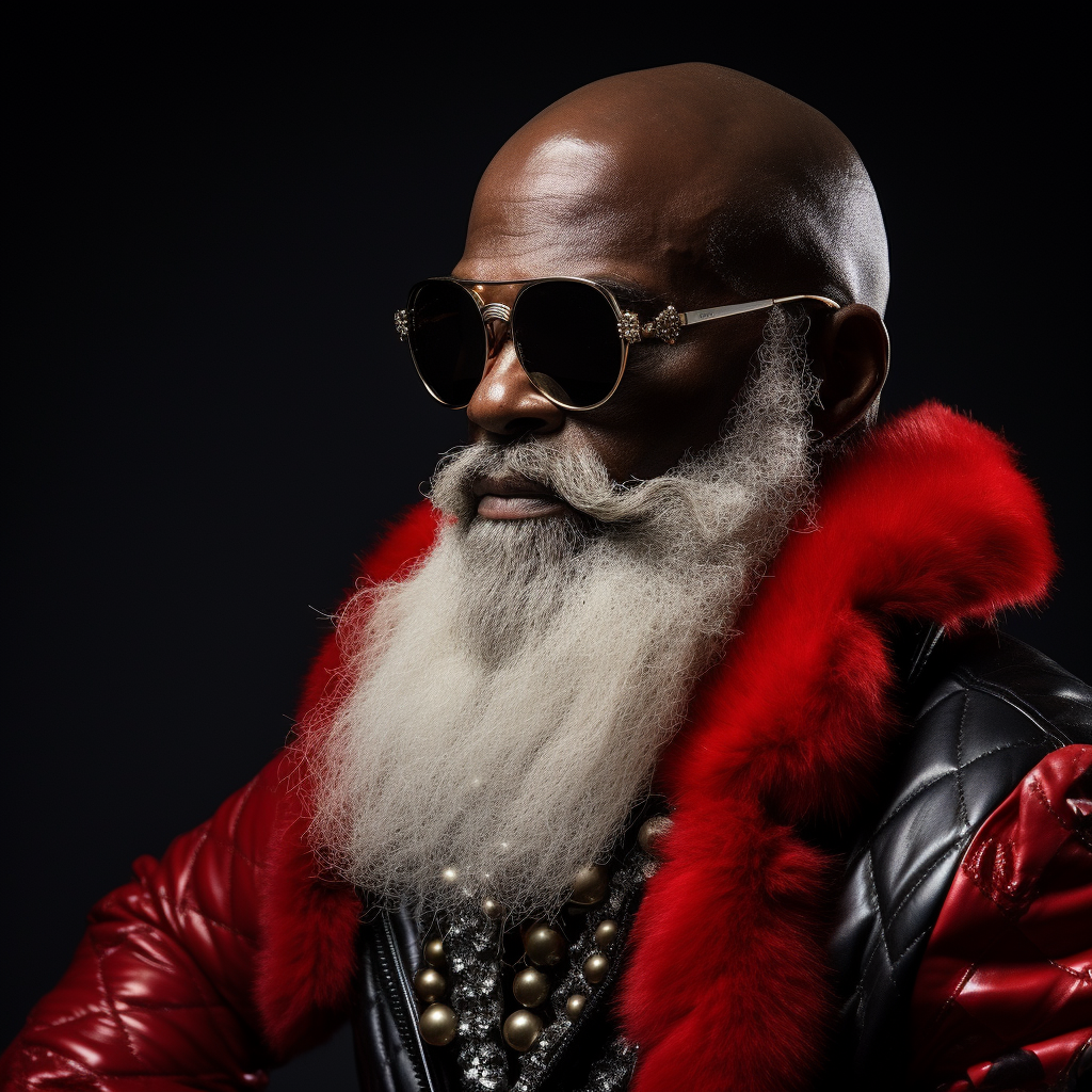African American Santa with Sleek Style