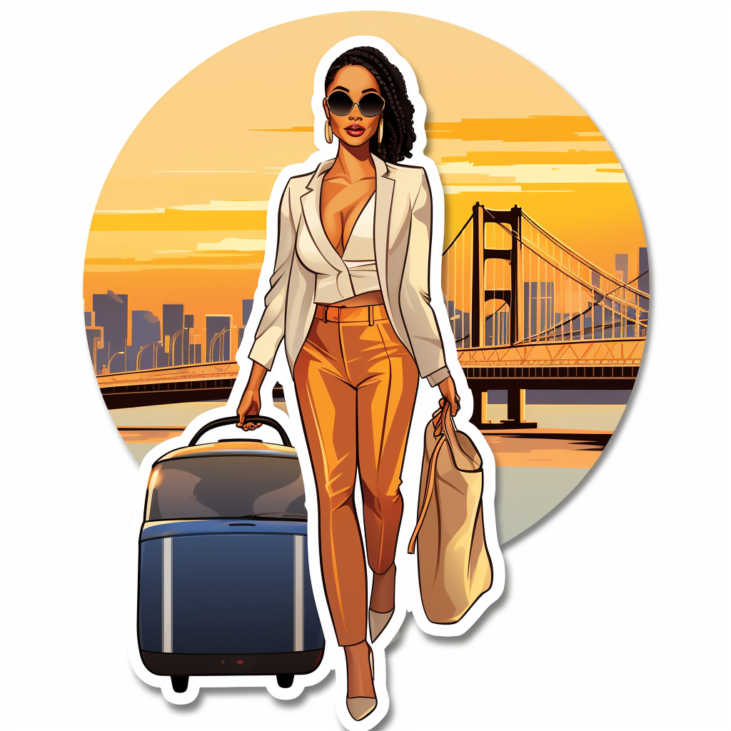 African American travel agent sticker