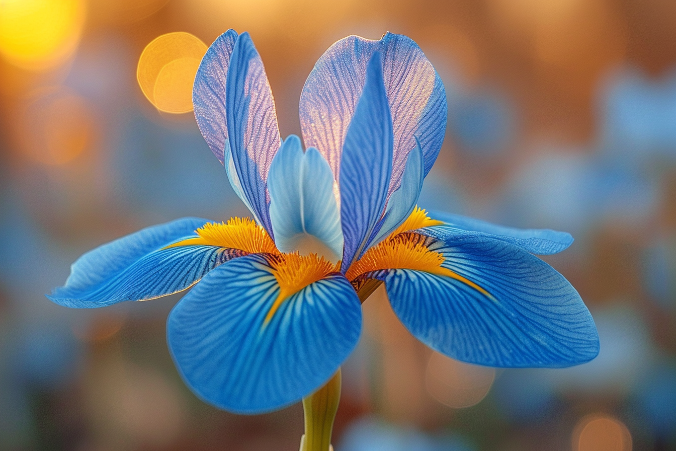 African Iris in Morning Sunlight