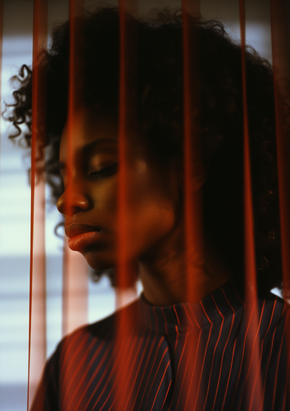 Beautiful Afro Woman in Cabin