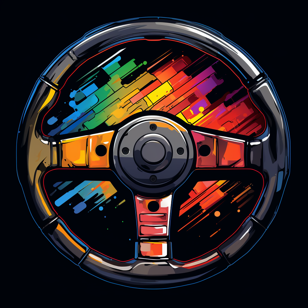 Sleek Steering Wheel Art Design