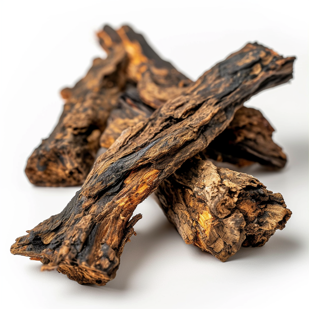 Agarwood on White Background