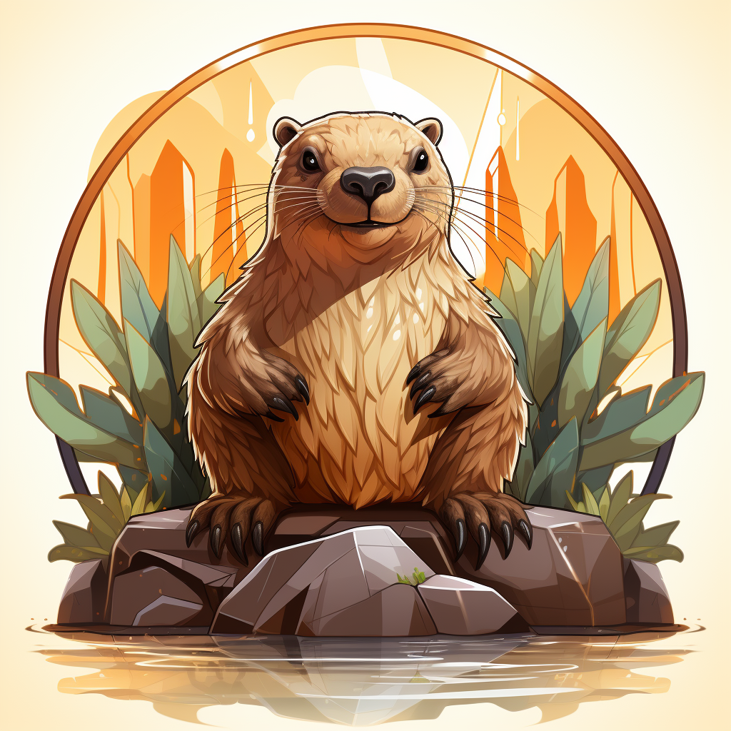 Agave beaver logo illustration