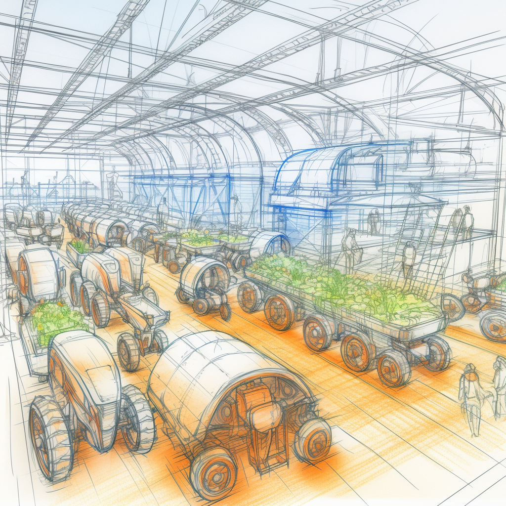 Future agricultural centers with automation and AI