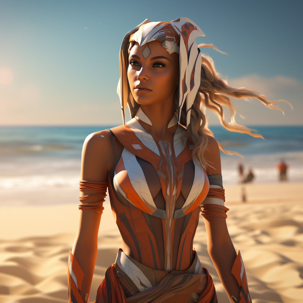 Ahsoka Tano at the beach