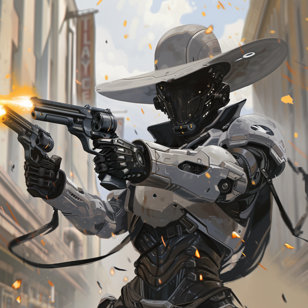 AI Android Smuggler Gunslinger Firing Pistols