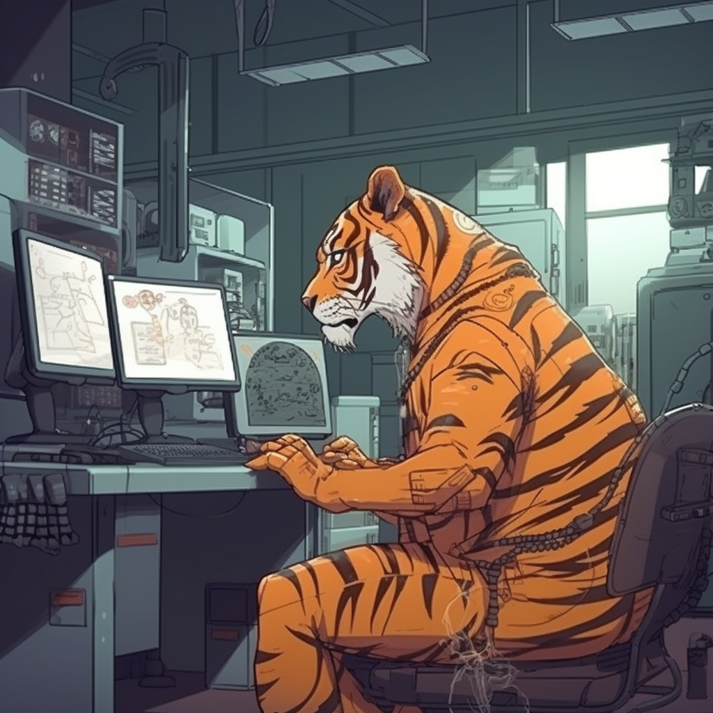 AI Tiger Investigating Social Media