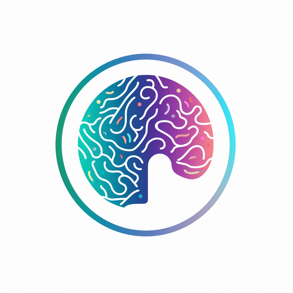 Abstract AI Brain Circle Logo