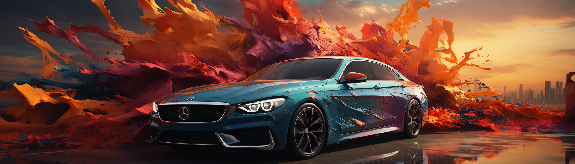 AI car art banner image