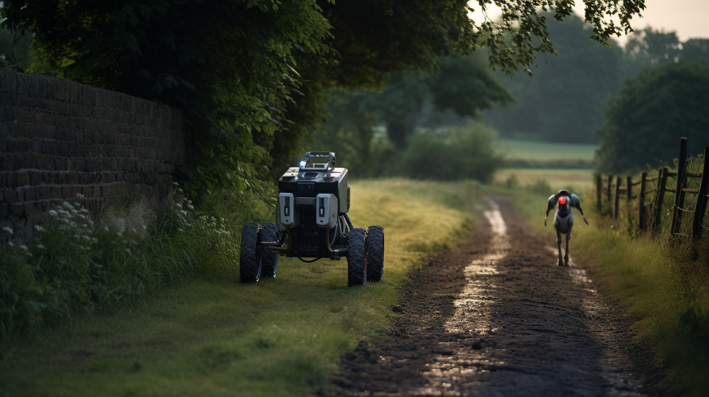 AI ChatGPT strolling English country lane