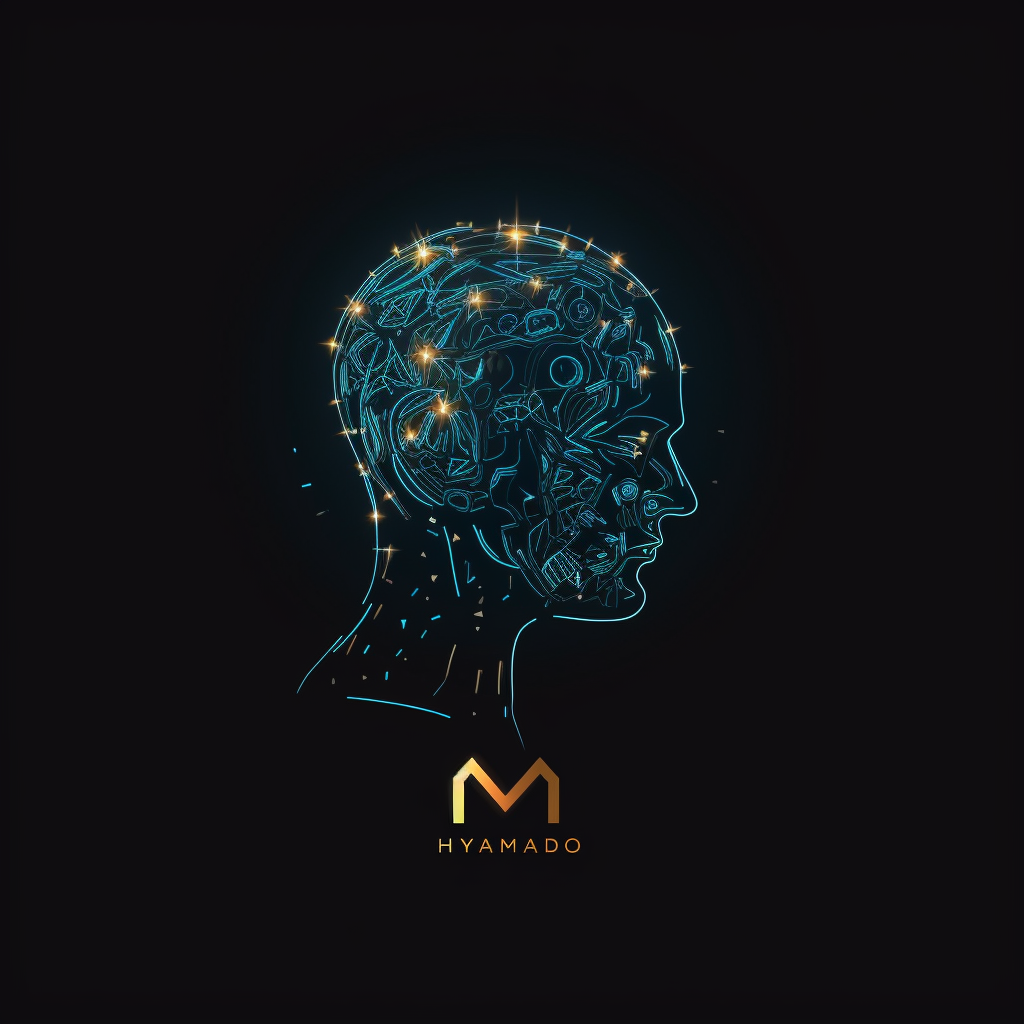 High-tech AI logo for motion pictures