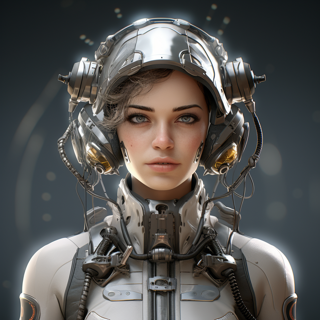 Cyborg Time Traveler Female Pilot