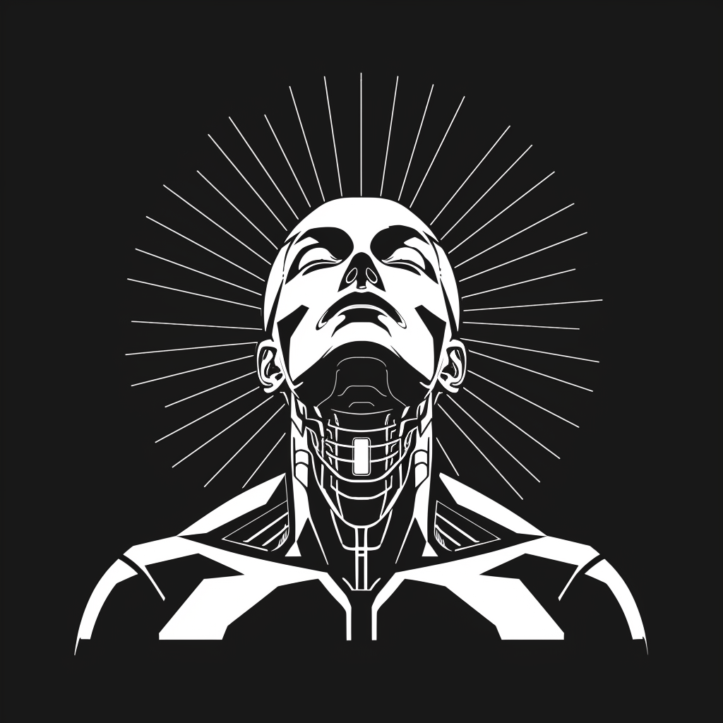 AI God Icon in Black