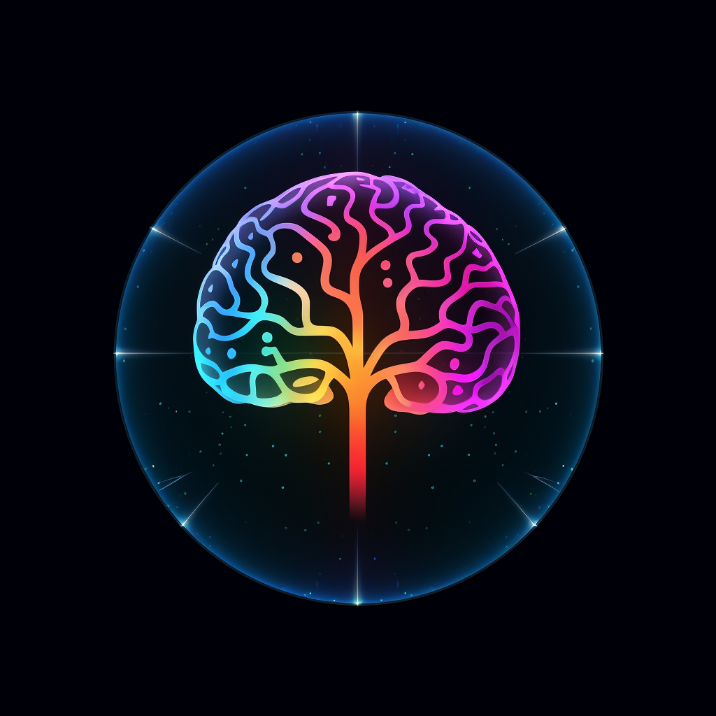 AI logo with brain and neuroscience