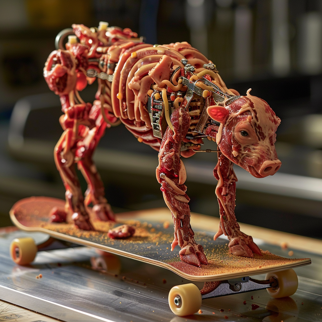 AI Skateboard Beef Eat Image