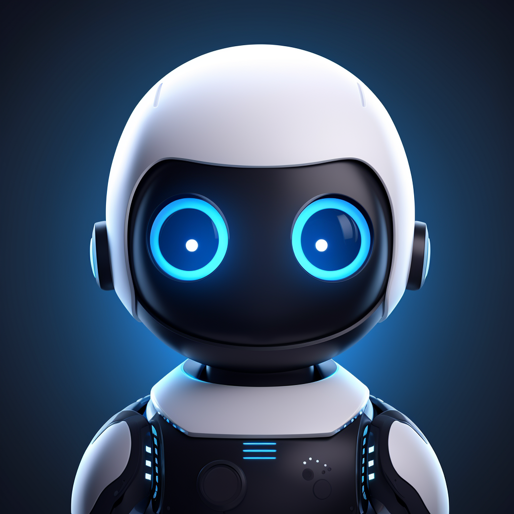 White & Black AI Chatbot Icon  (6 words)