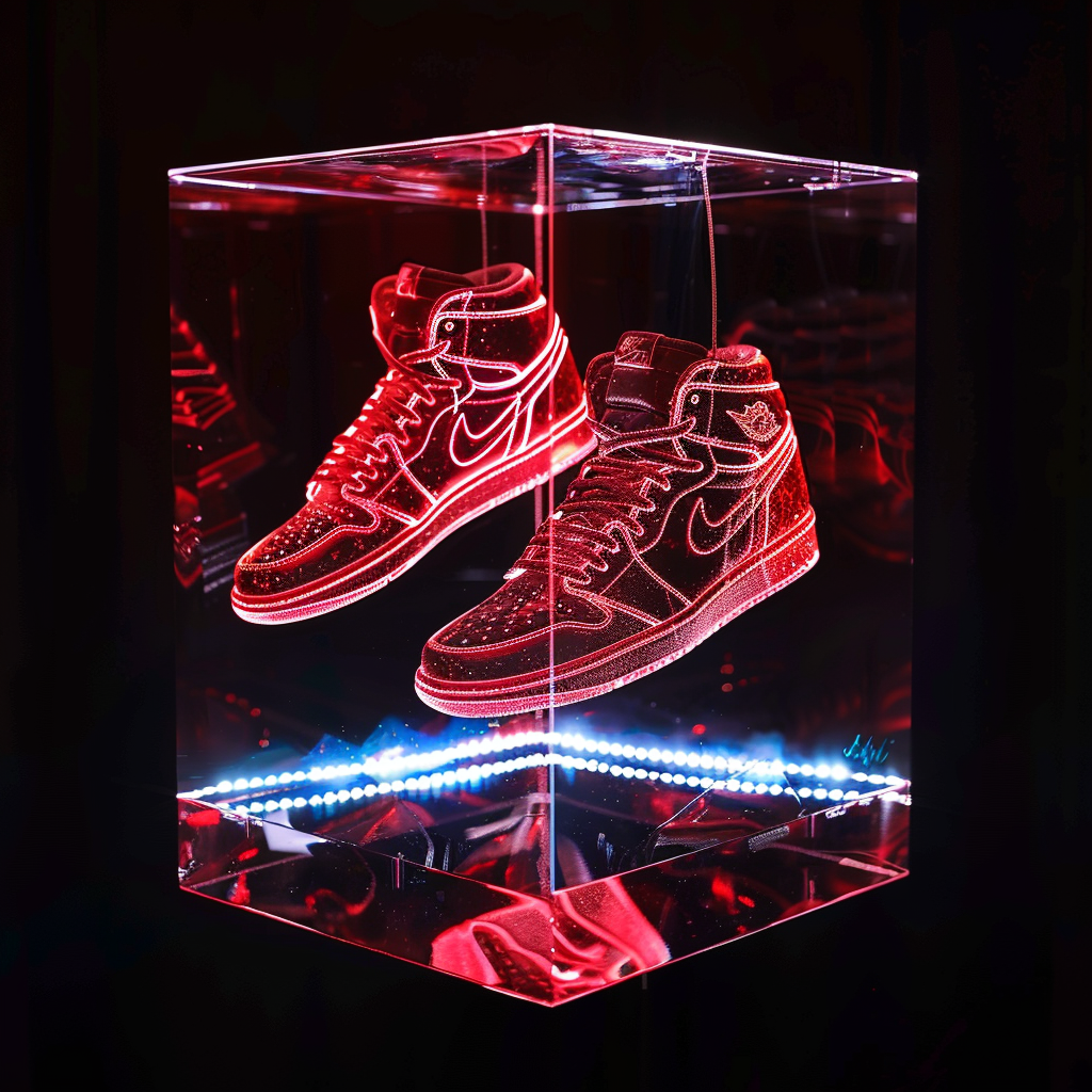 Air Jordan shoes crystal cube art