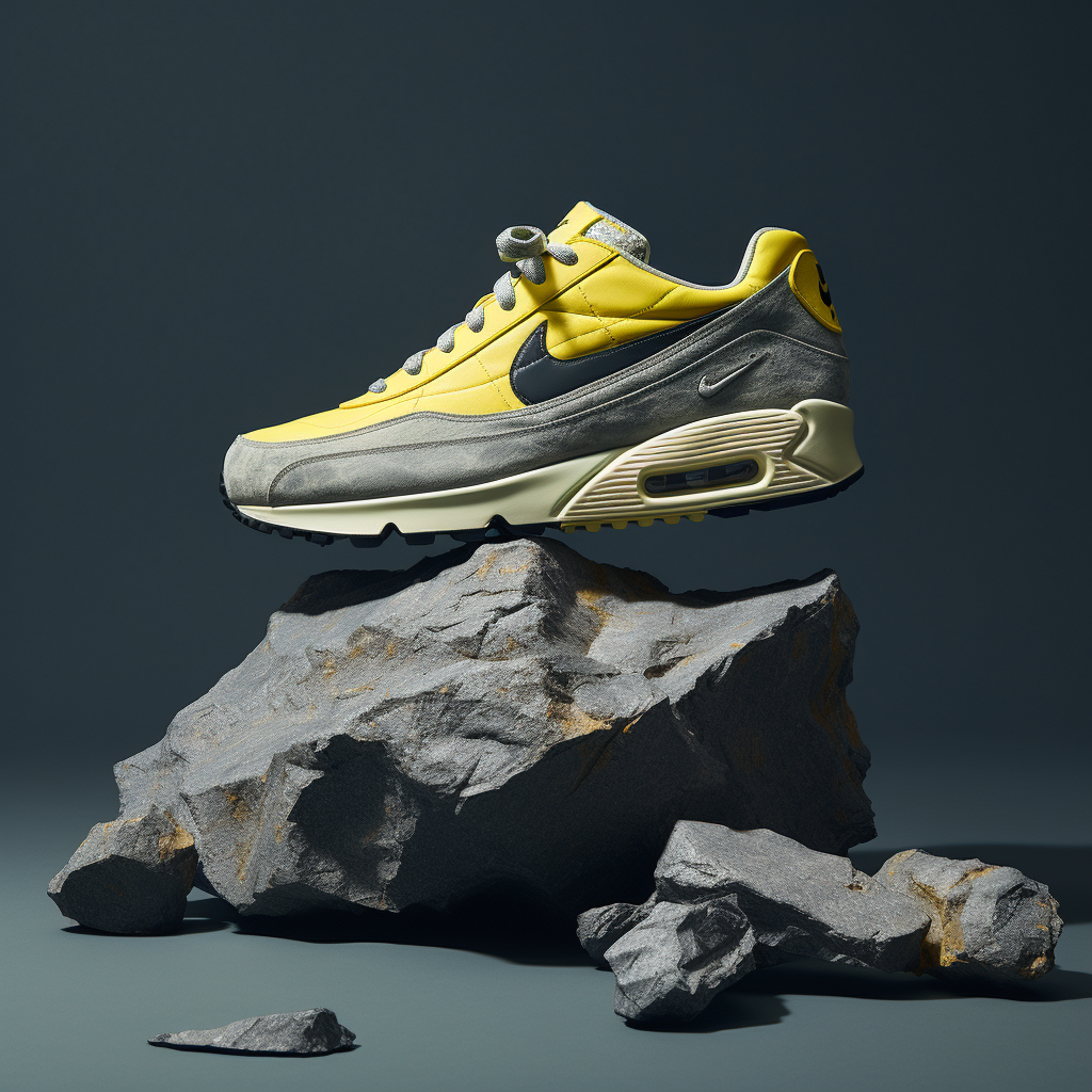 Hyperrealistic Air Max Stone Island Collaboration Sneaker