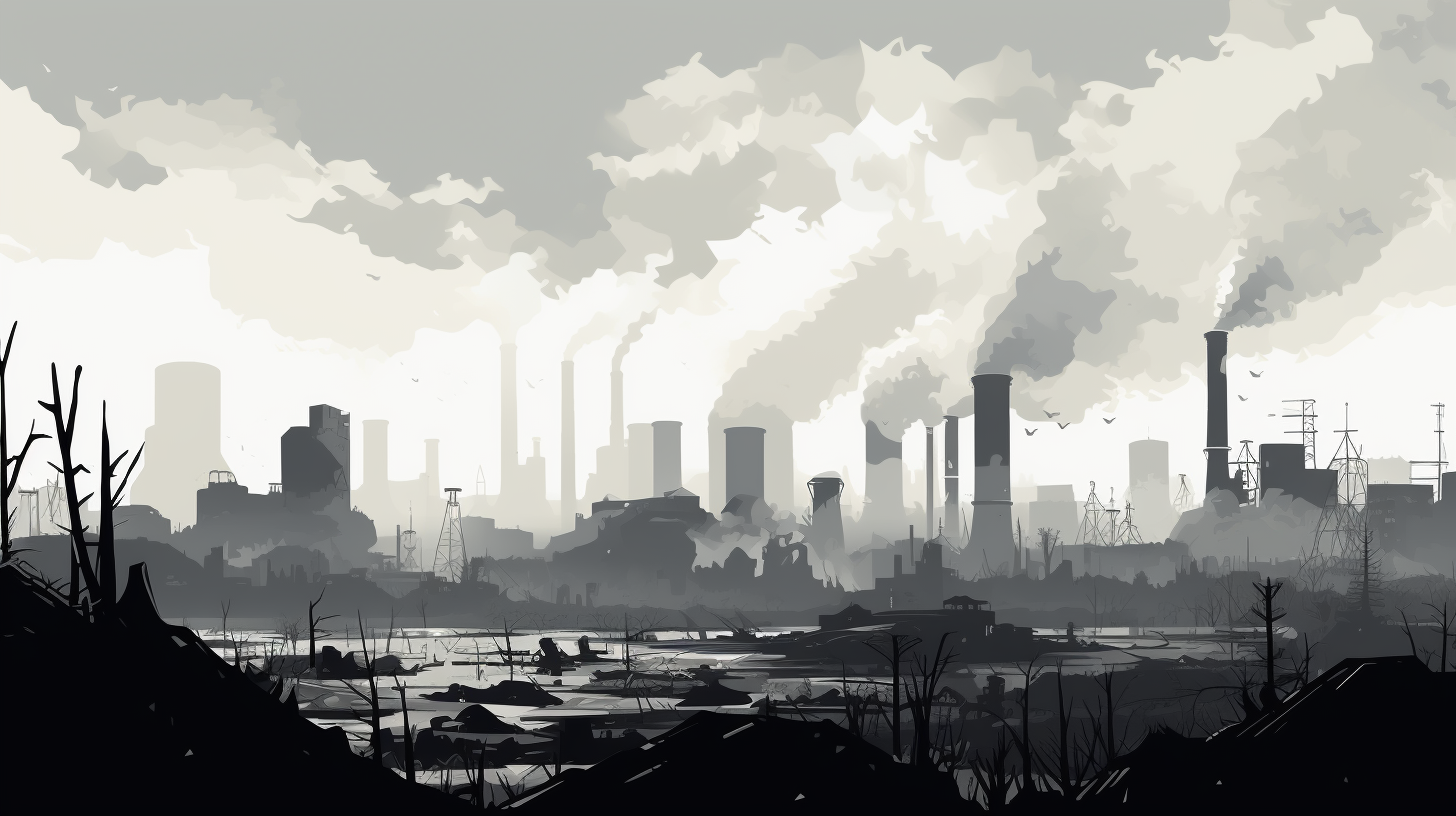 Vector image of air pollution