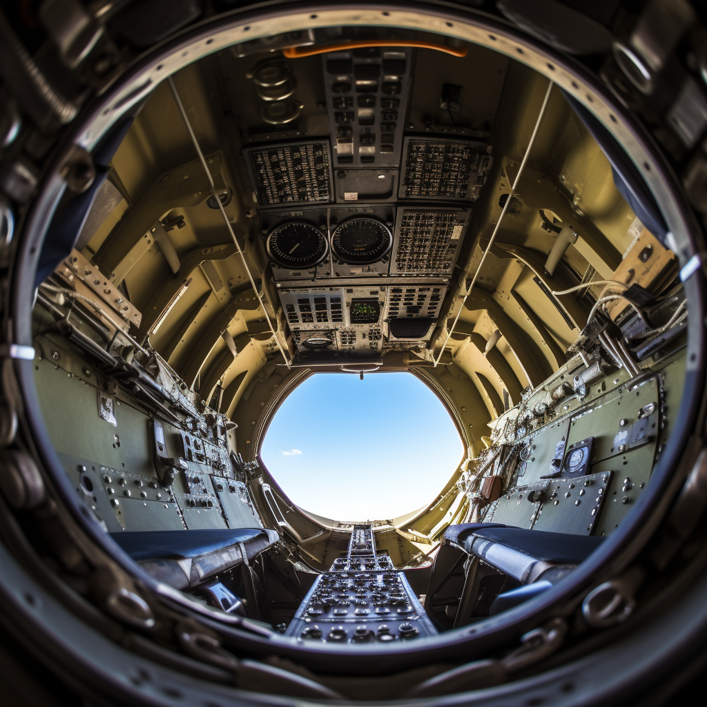 360-degree aerial view from aircraft mounting