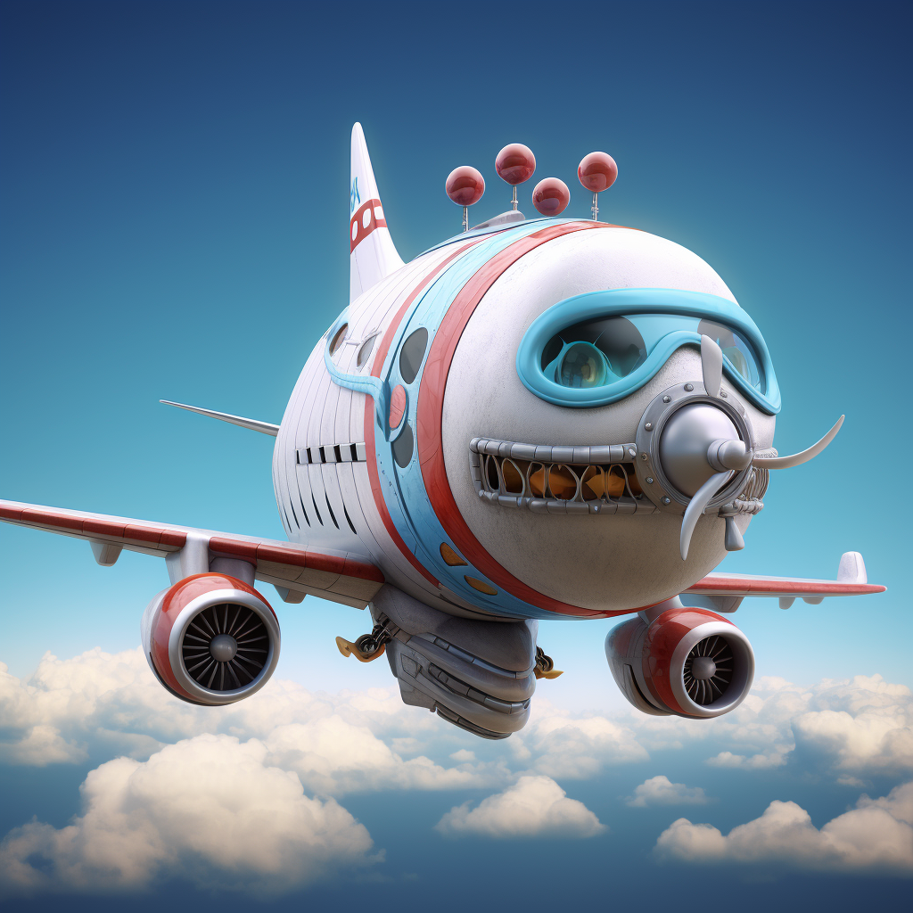 Airplane with Chinese Eyes, Big Lips, Seagull Wings