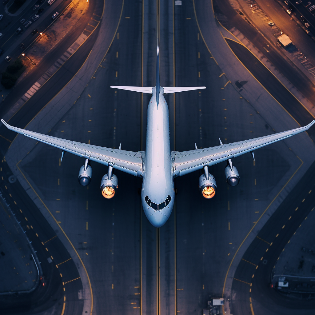 Airplane wing parking lot car