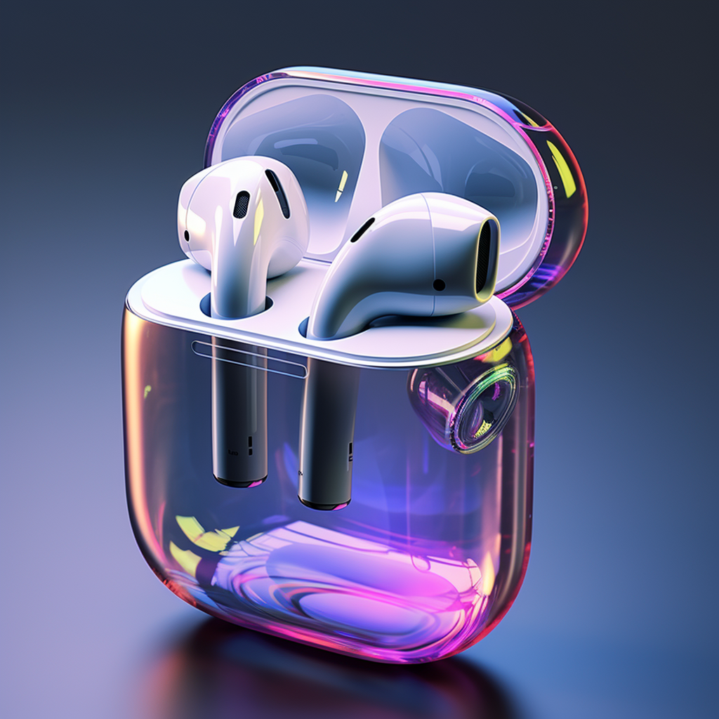 Transparent finish AirPods for ultimate style