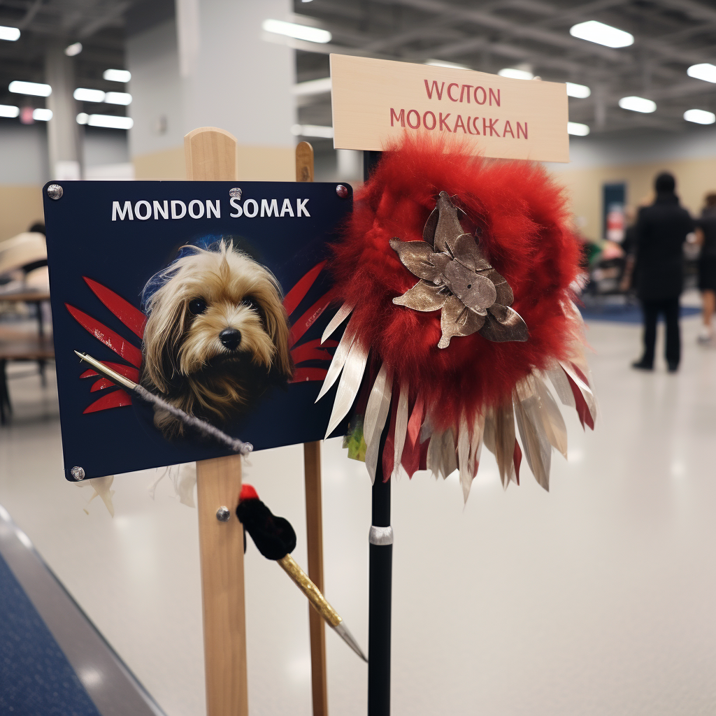 Custom airport sign with MONIKA, Bulgarian and American flags