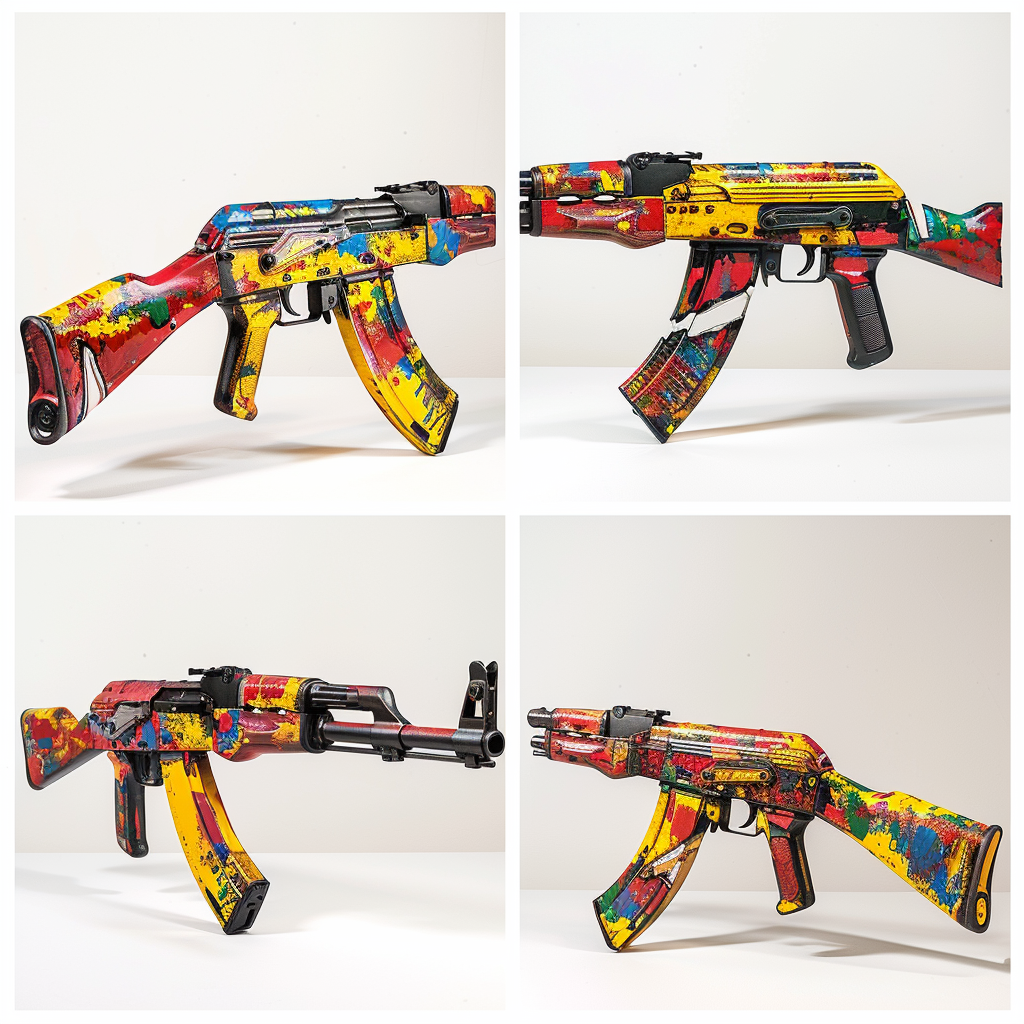 AK47 angles for exhibition