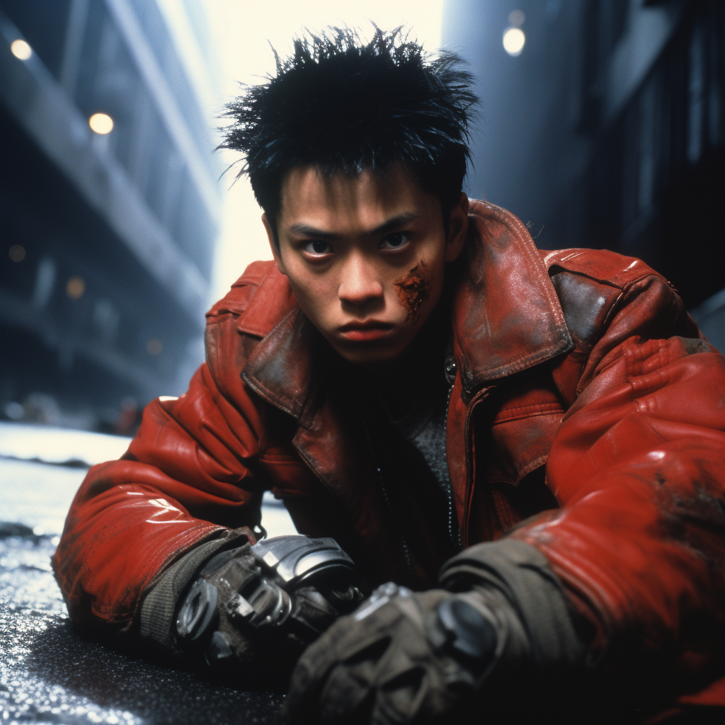 Teenage boy Tetsuo from Akira in live action movie