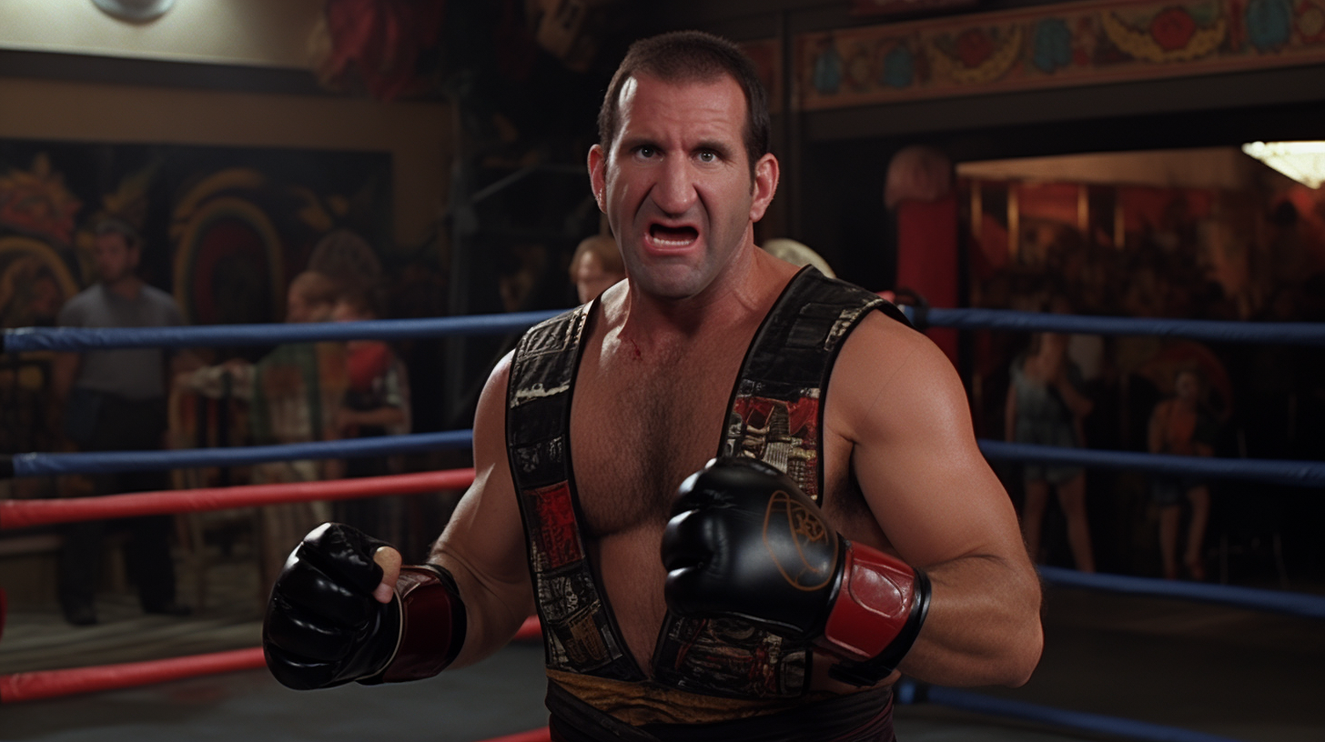 Al Bundy fighting in Mortal Kombat tournament