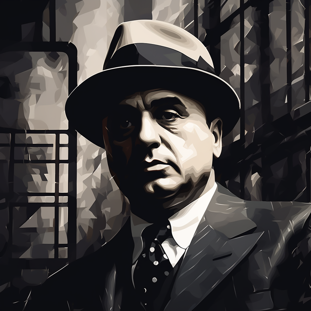 Al Capone in Alcatraz - Black and White photo