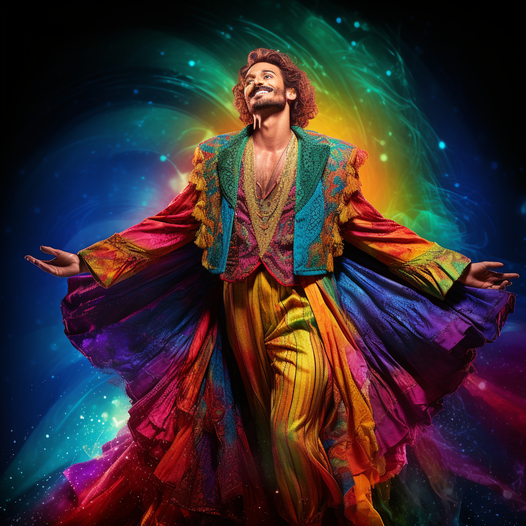 Aladdin wearing Technicolor Dreamcoat