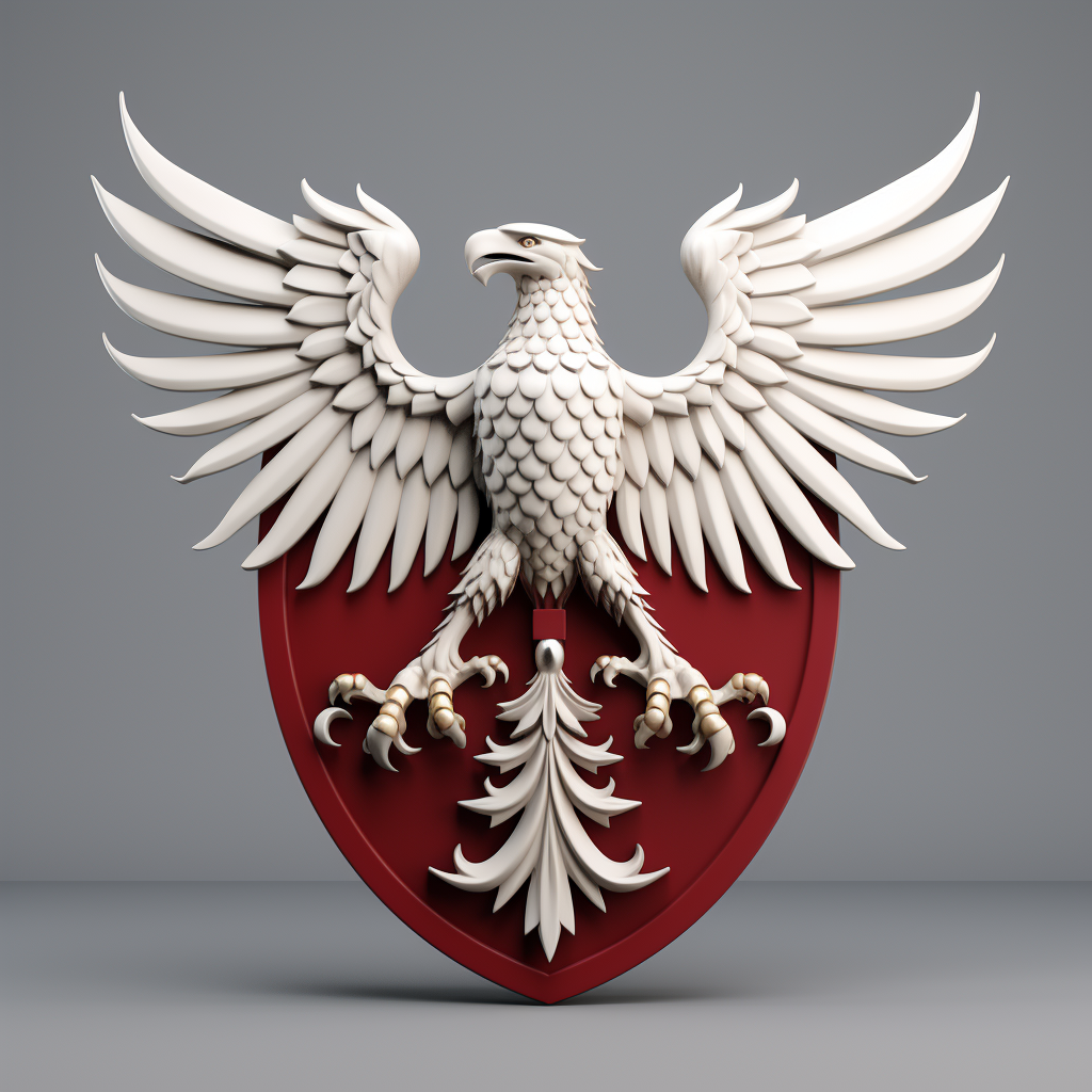 Monochromatic Albanian Two-Headed Eagle Logo