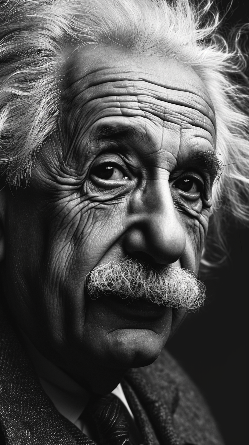 Albert Einstein showcasing intelligence