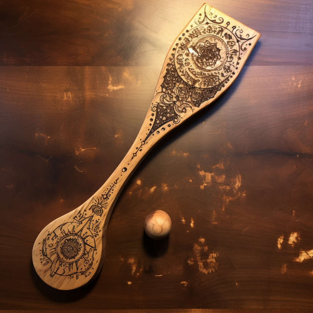 Alchemical Beer Brewing Spatula for Woodworking and Astrology